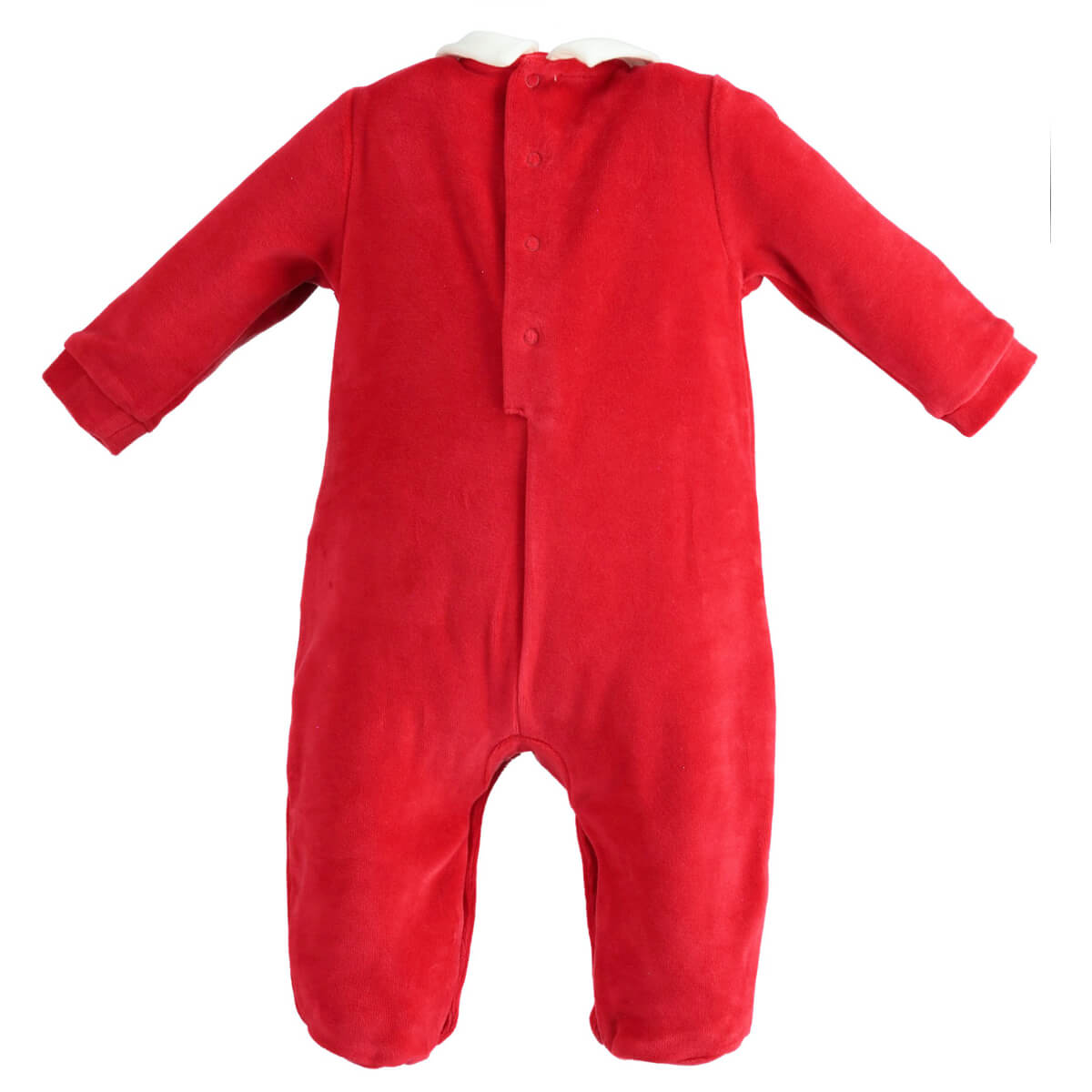 Minibanda Baby Boys Red Romper With Feet
