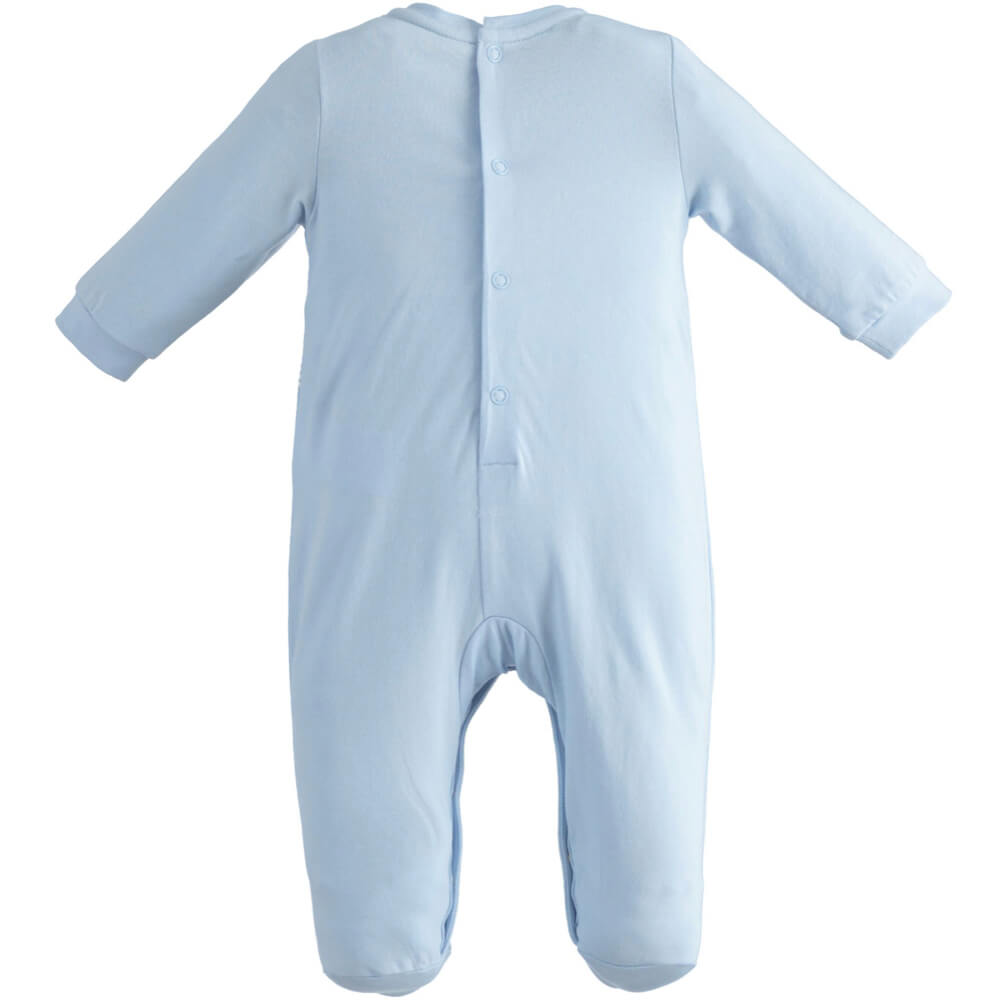 Minibanda Baby Boys Blue Babysuit With Feet