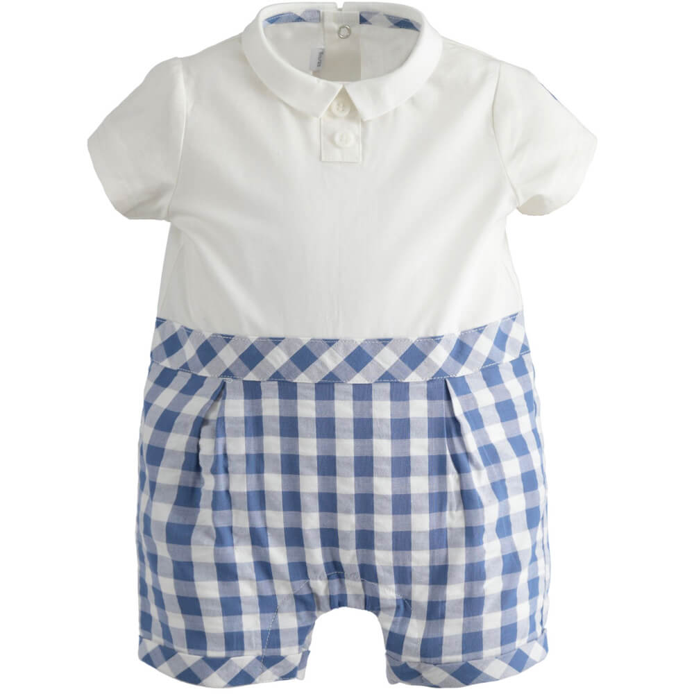 Minibanda Baby Boys Cream Summer Babysuit