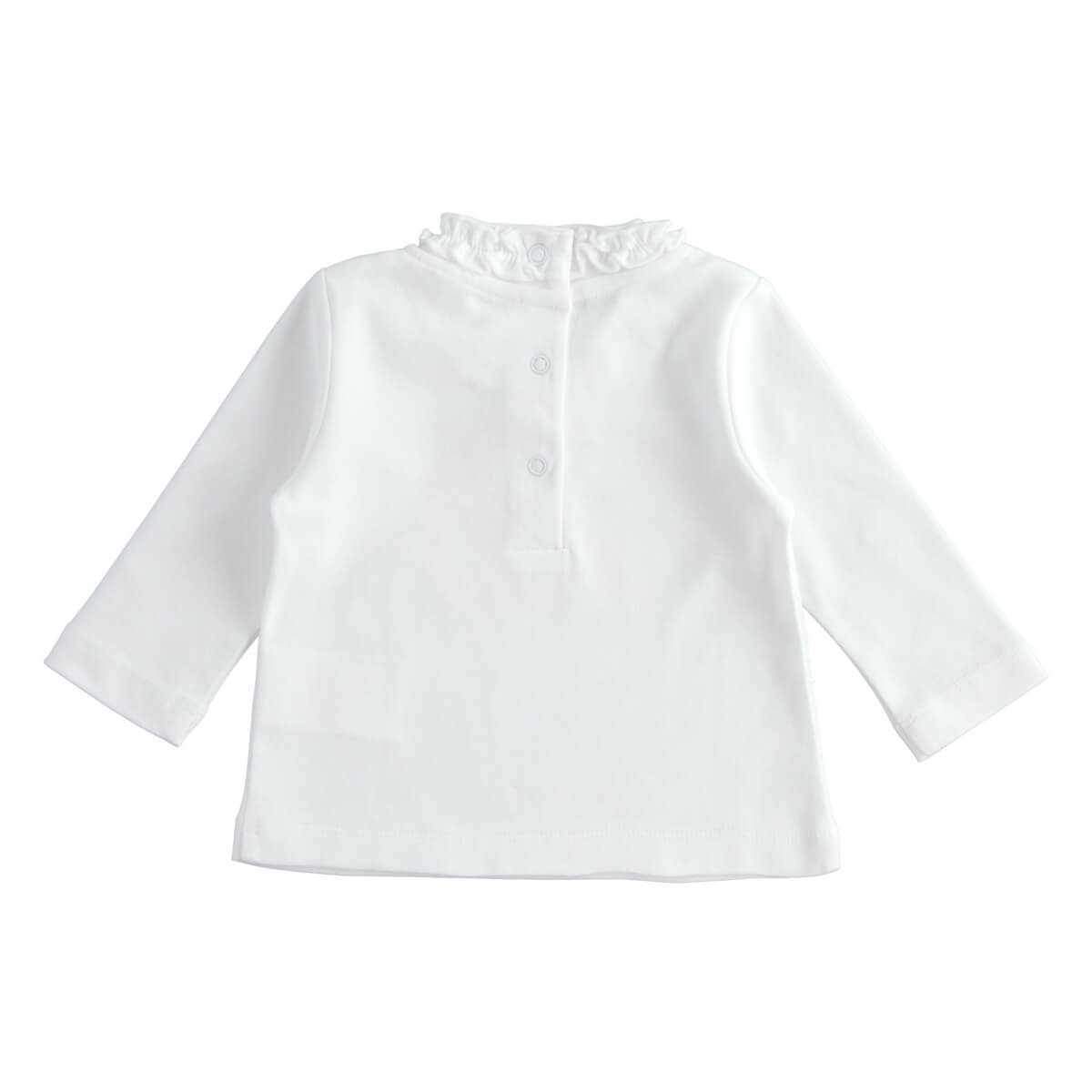 Minibanda Baby Girls Cream Long Sleeve Round-Neck Top