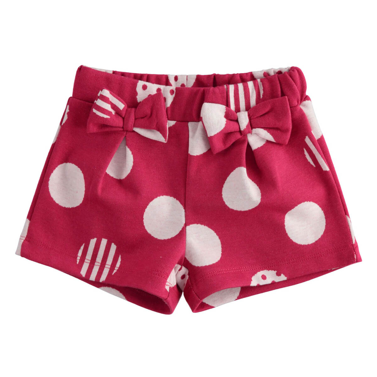 Minibanda Baby Girls Red Short Knitted Trousers