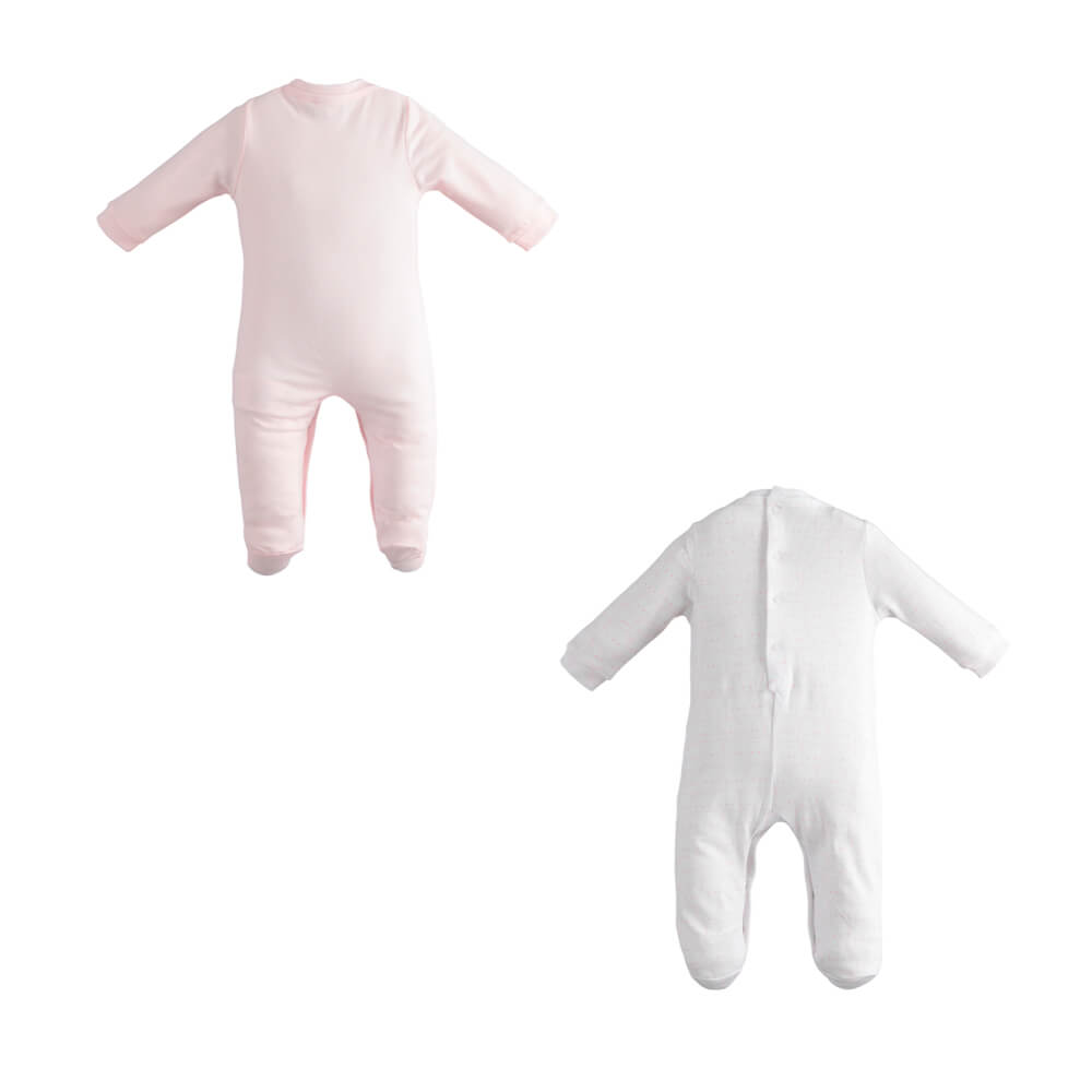 Minibanda Baby Girls Light Pink Babysuit