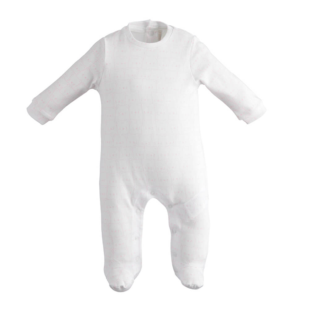 Minibanda Baby Girls Light Pink Babysuit