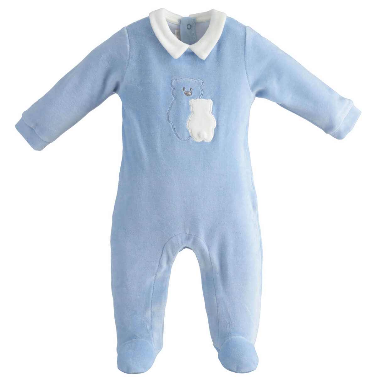 Minibanda Unisex Blue Romper With Feet