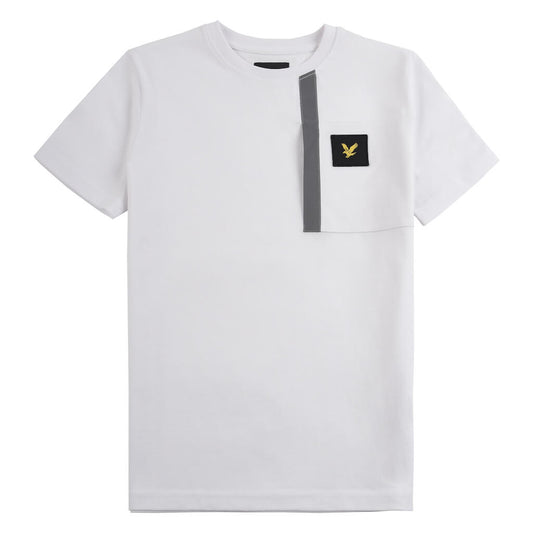 Lyle & Scott Boys White With Reflective Detail T-Shirt