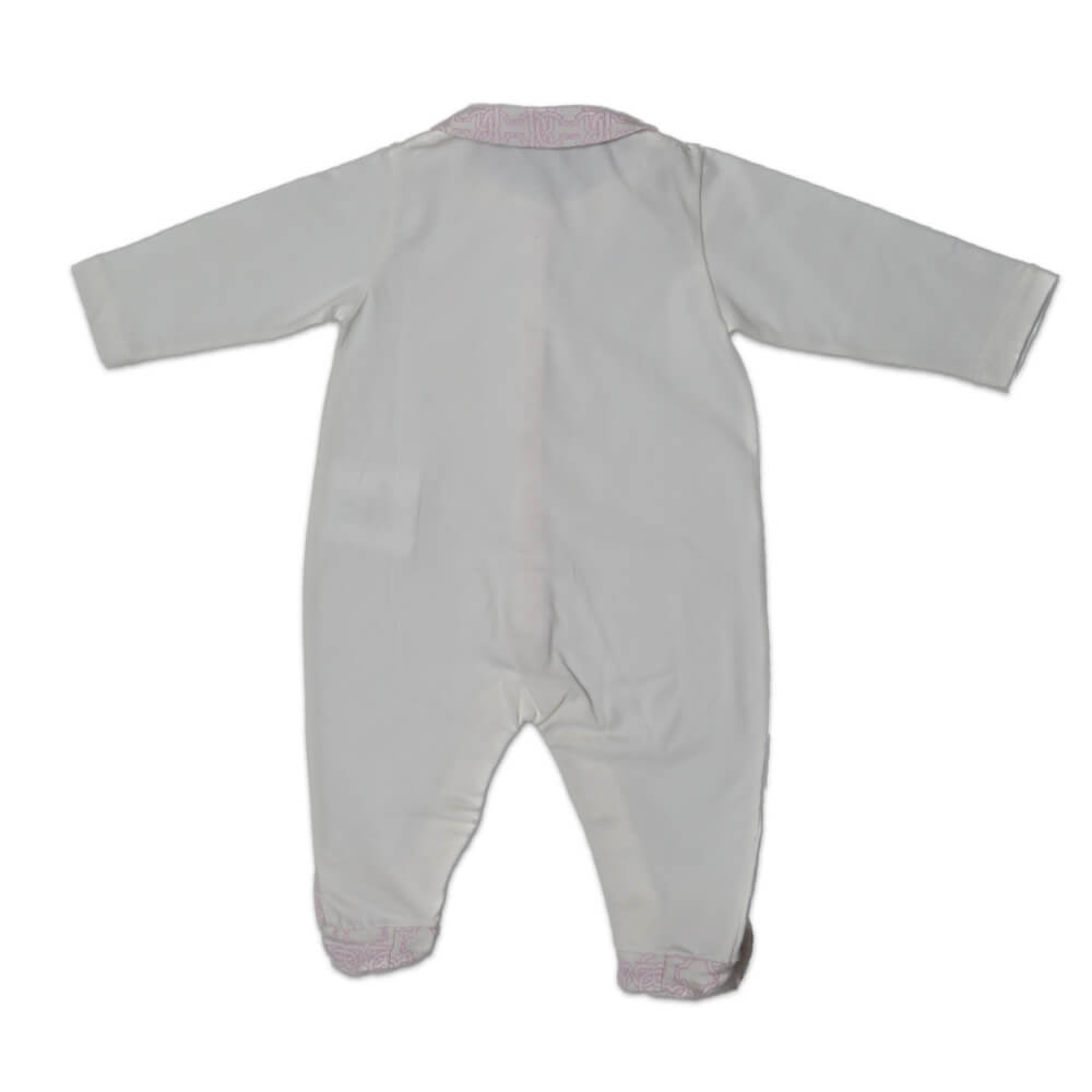 Roberto Cavalli Baby Girls Pink & Ivory Babysuit