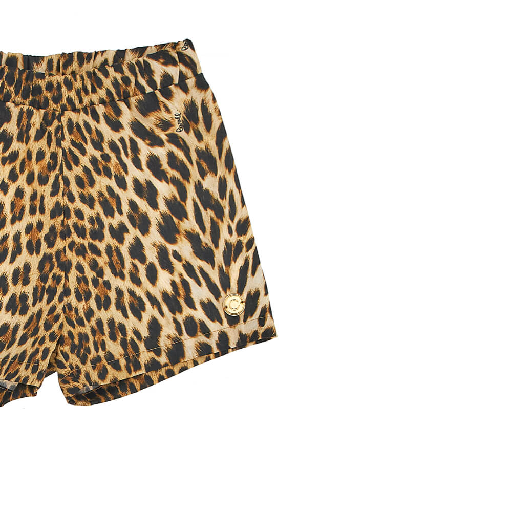 Roberto Cavalli Baby Girls Leopard Fleece Shorts