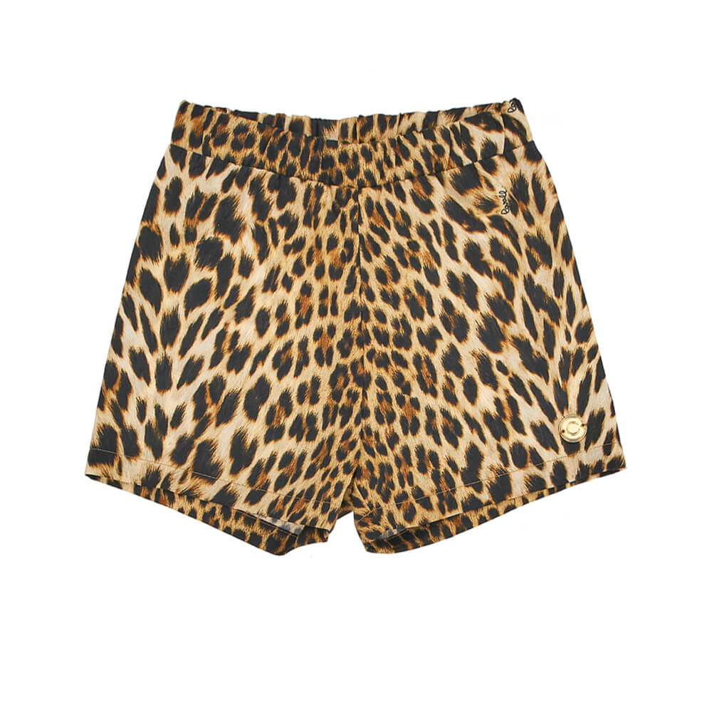 Roberto Cavalli Baby Girls Leopard Fleece Shorts