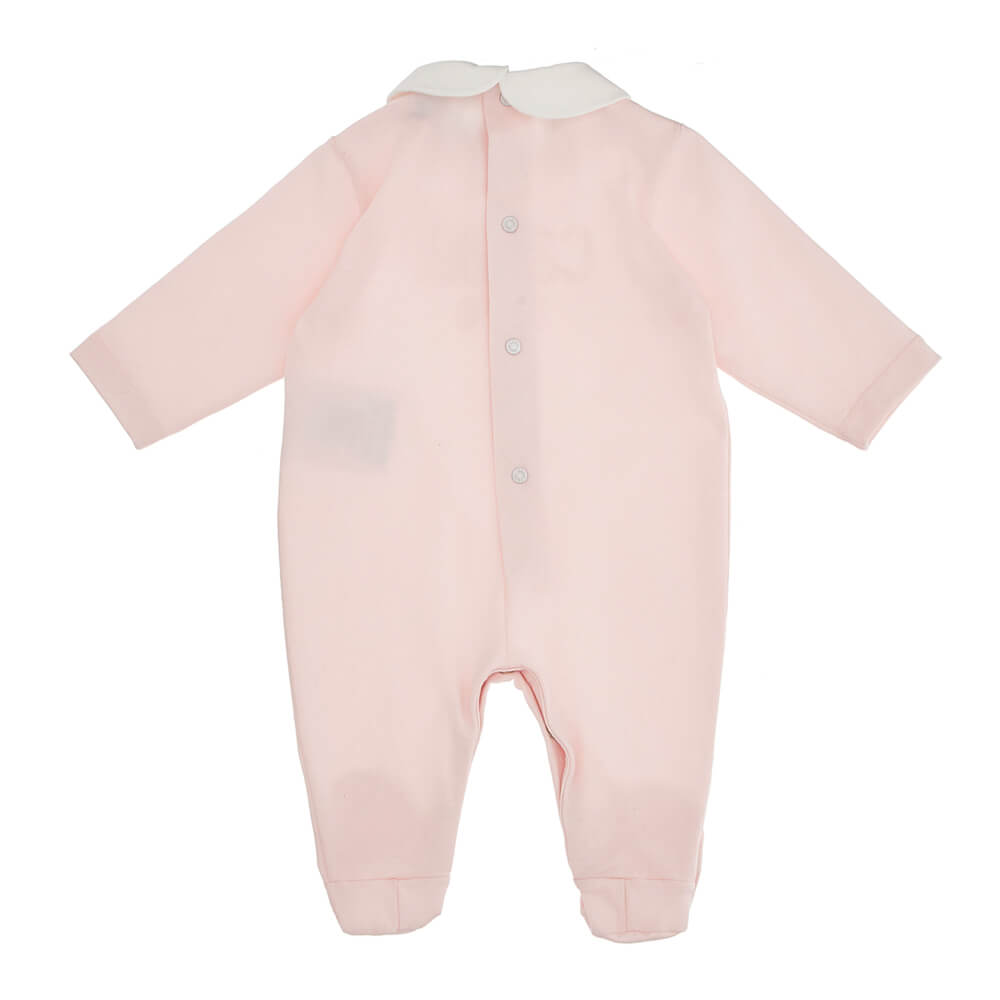 Roberto Cavalli Baby Girls Pink Jersey Babysuit With Logo