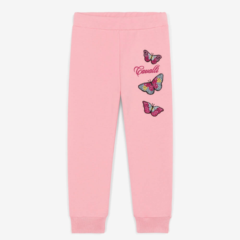 Roberto Cavalli Baby Girls Pink Joggers
