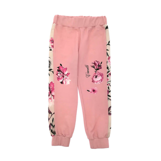 Roberto Cavalli Girls Pink Fleece Joggers