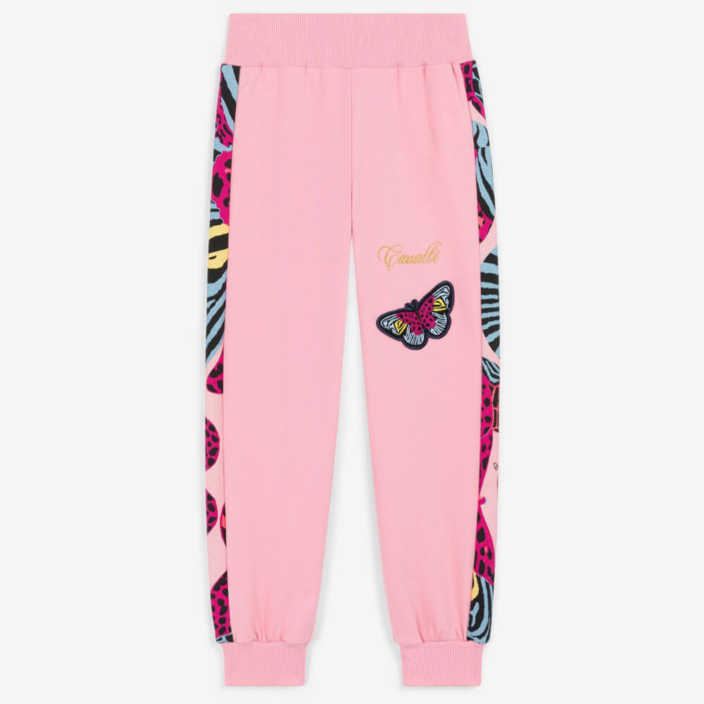 Roberto Cavalli Girls Pink Joggers