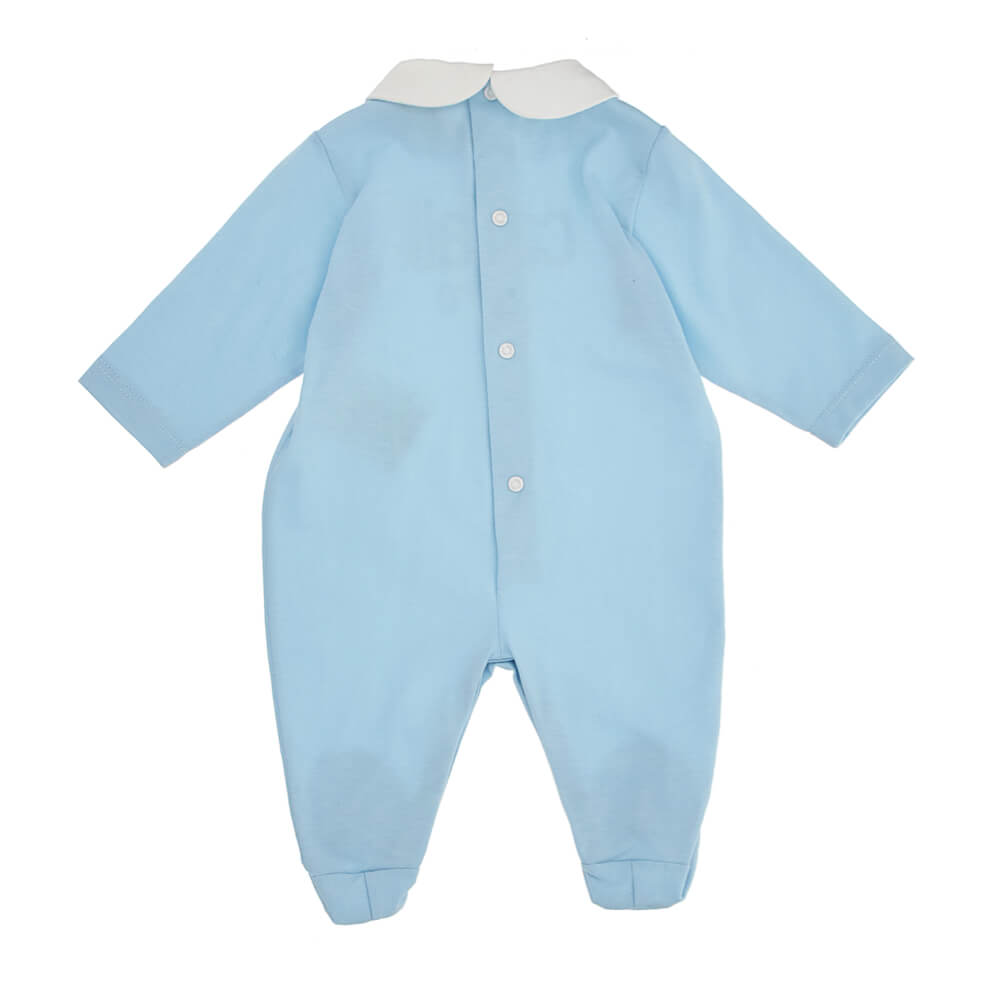 Roberto Cavalli Unisex Blue Jersey Babysuit