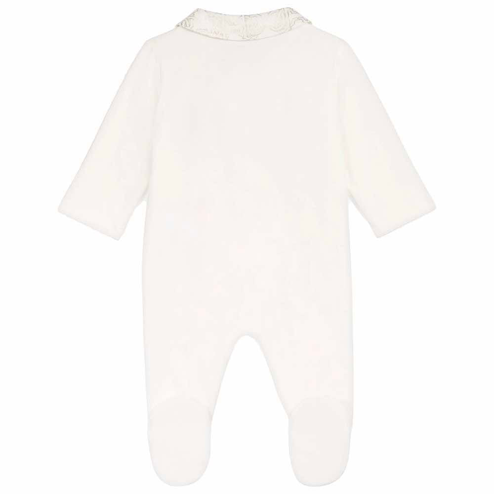 Roberto Cavalli Unisex Gold & White Babysuit