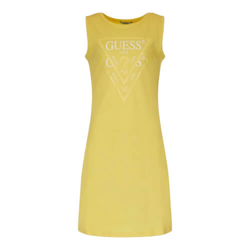 Guess Girls Yellow Cotton Dress