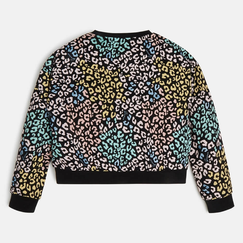 Guess Girls Brown & Leopard Sweatshirt