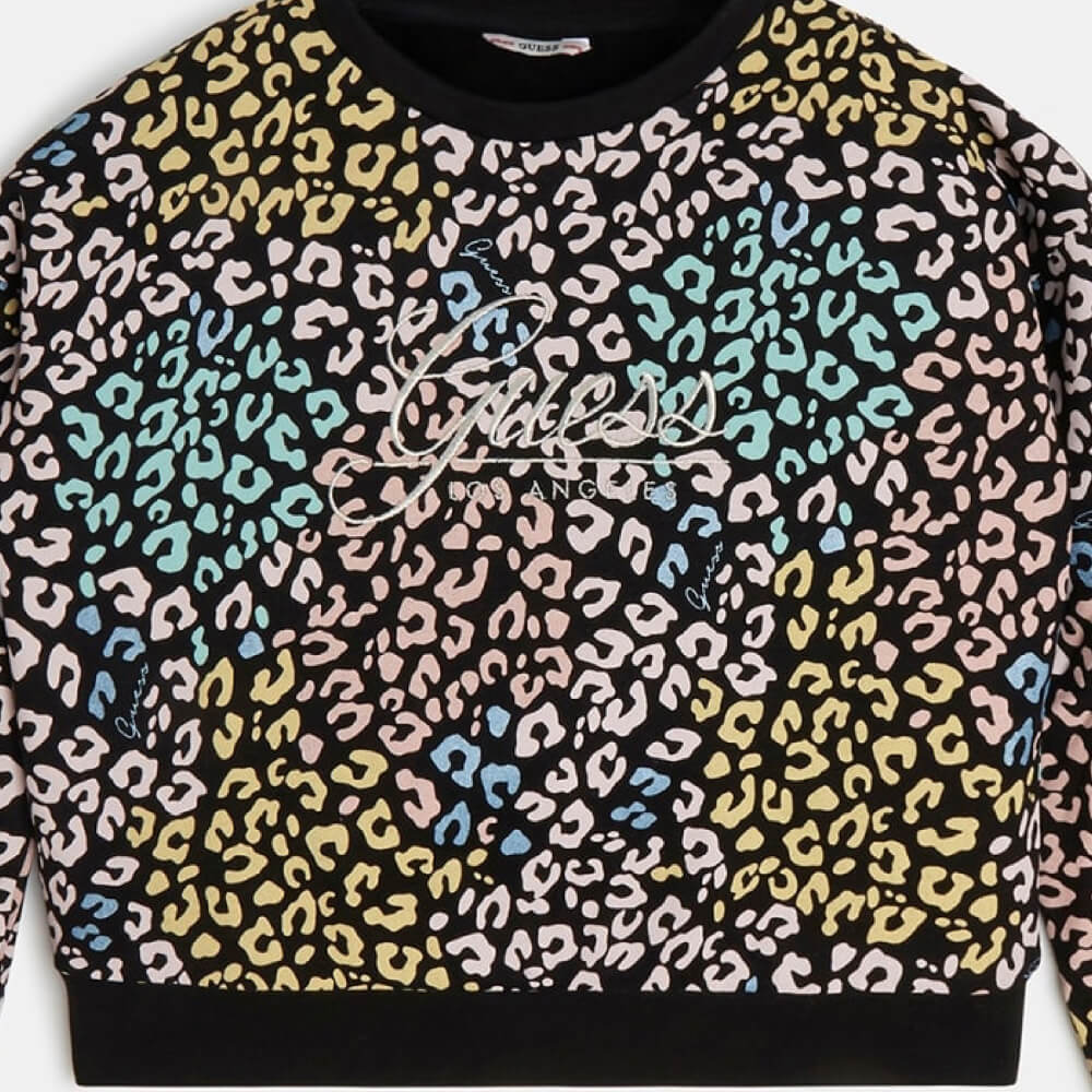 Guess Girls Brown & Leopard Sweatshirt
