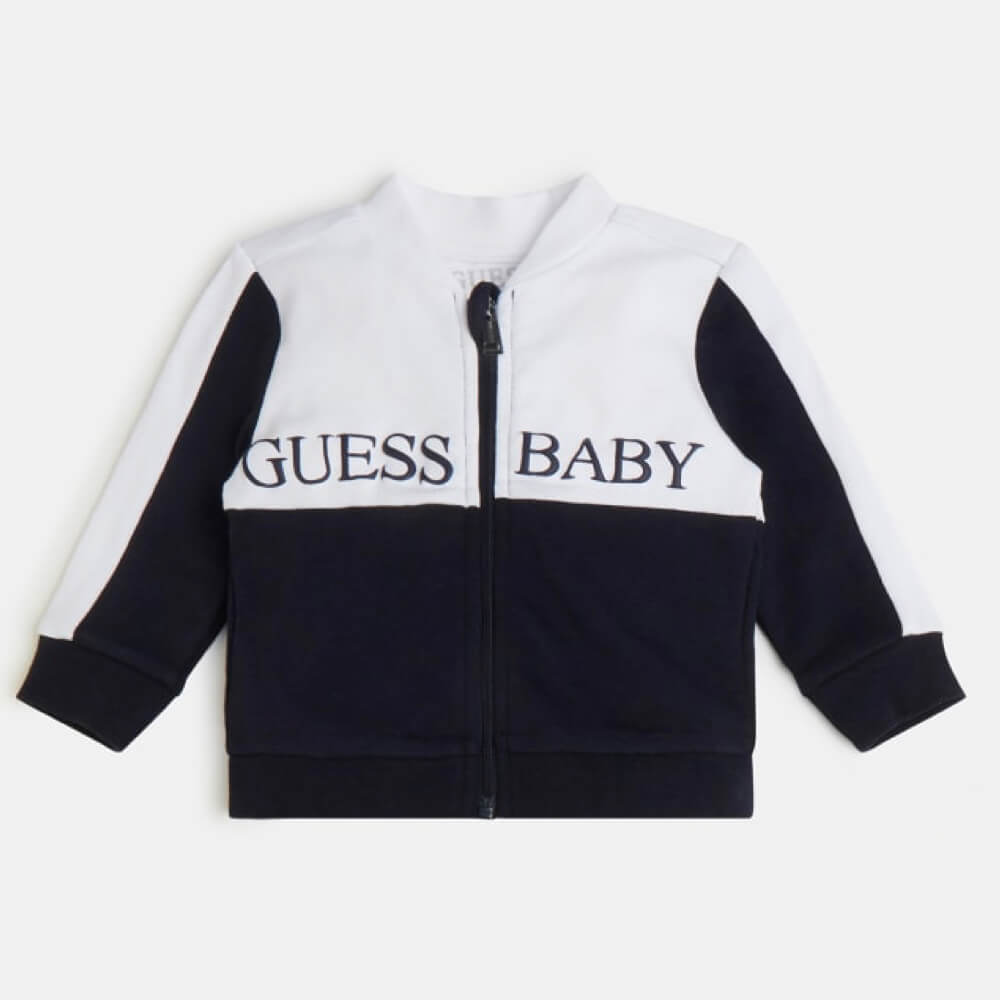 Guess Baby Boys Navy & White Sweatshirt Joggers and Babysuit Combo Set