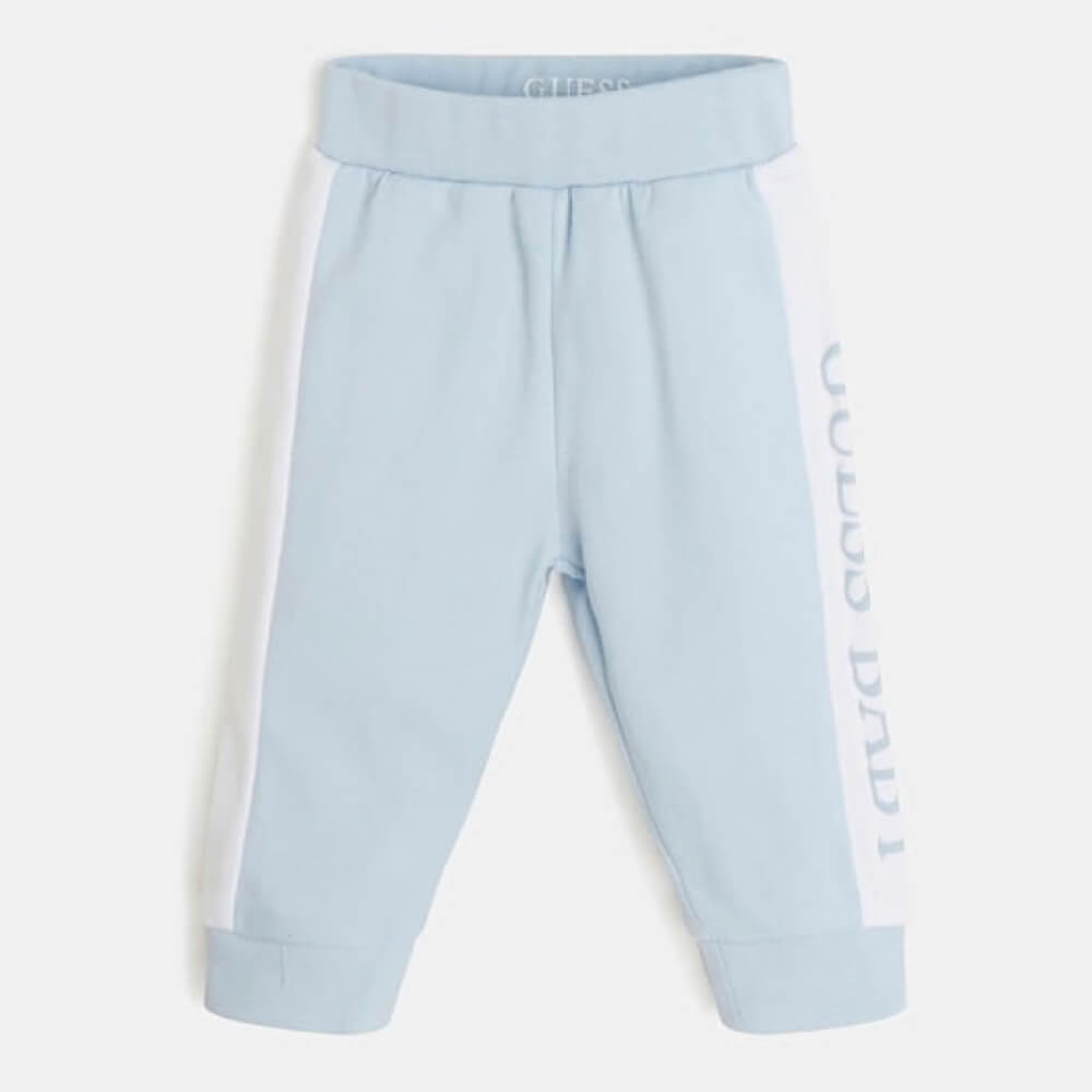 Guess Baby Boys Blue & White Sweatshirt Joggers and Babysuit Combo Set