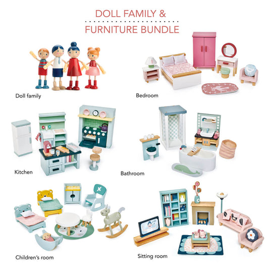 Tender Leaf Doll Family & Furniture Bundle
