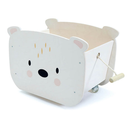 Tender Leaf Pull Along Bear Cart