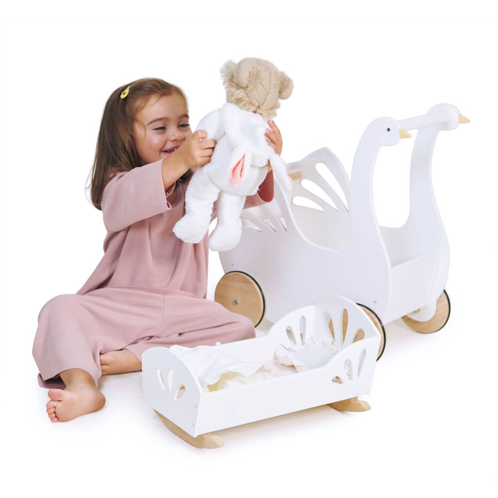 Tender Leaf Sweet Swan Dolly Bed
