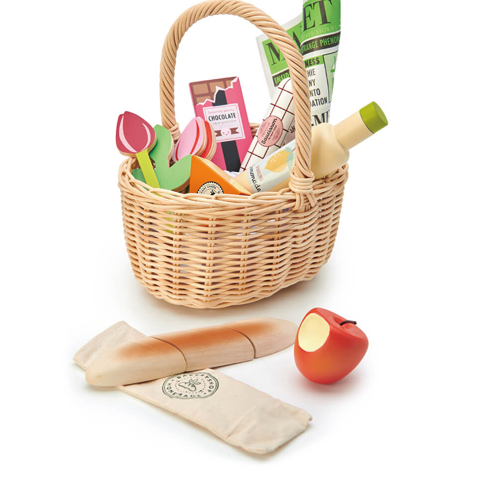 Tender Leaf Wicker Shopping Basket