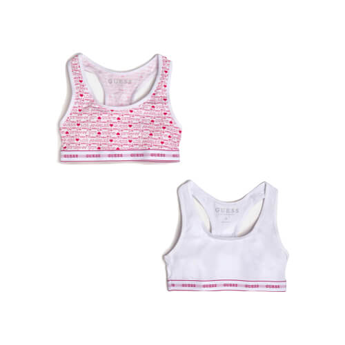 Guess Girls Pink & White Combo Pack of 2 Bras