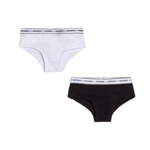 Guess Girls White & Black Combo Pack of 2 Briefs
