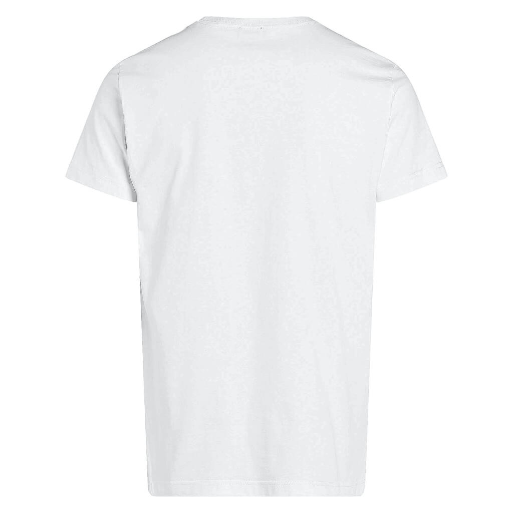 Diesel Boys White T-Shirt With Orange Chest Pocket